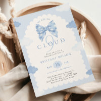 Cloud Nine Blue Baby Shower Invitation
