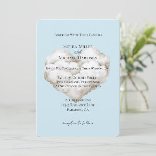 Cloud Nine Blue Skies Wedding Invitation
