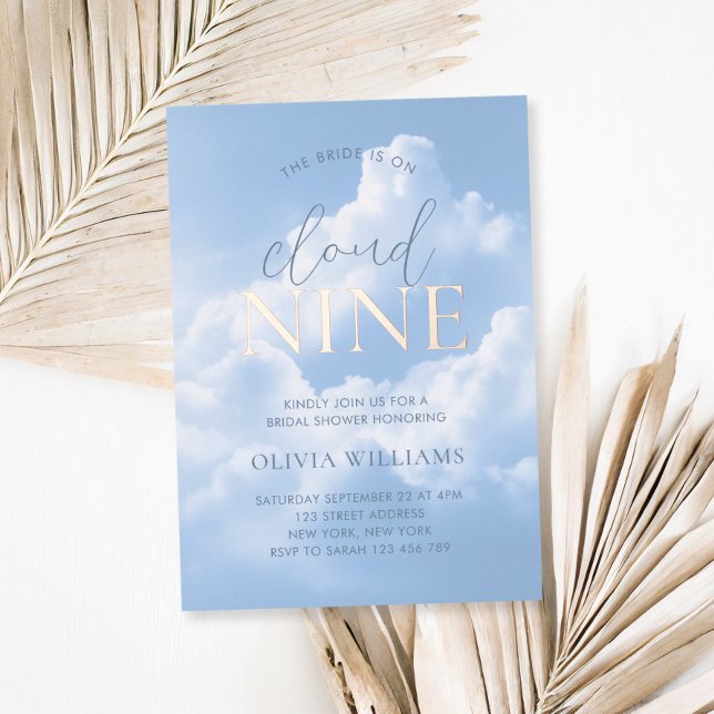 Cloud Nine Blue Sky Clouds Bridal Shower (Creator Uploaded)