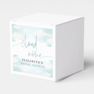 Cloud Nine Blue White Bridal Shower dreamy favour Box