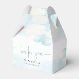 Cloud Nine Blue White Bridal Shower thank you Favour Box
