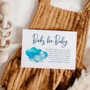 Cloud Nine Boy Baby Shower Book Request Enclosure Card
