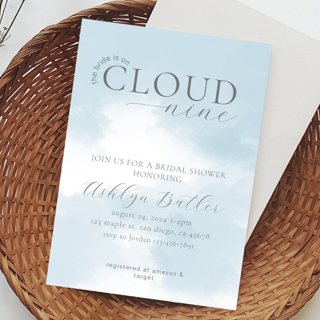 Cloud Nine Bridal Shower Invitation (Creator Uploaded)