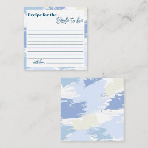 Cloud nine bridal shower recipe for bride enclosure card