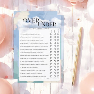 Cloud Nine Dreamy Over Under Pastel Guessing Game