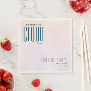 Cloud Nine Elegant Dreamy Bridal Shower Napkin