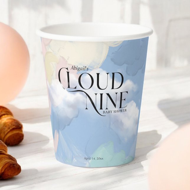 Cloud Nine Elegant Pastel Baby Shower Paper Cups (Creator Uploaded)