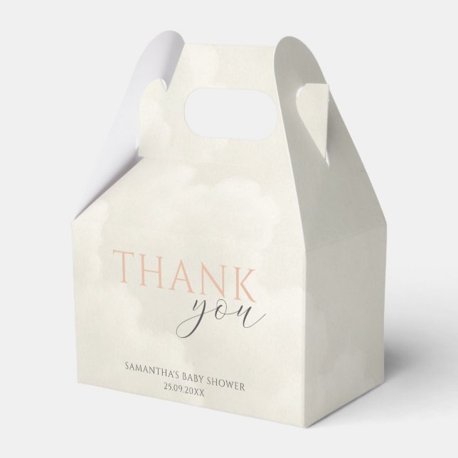 Cloud Nine Modern Baby Shower Thank You Favour Box (Front Side)