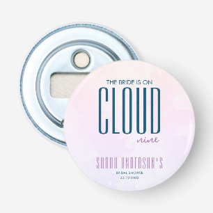 Cloud Nine Modern Pastel Blue Dreamy Bridal Shower Bottle Opener