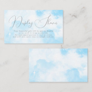 Cloud Nine Pastel Blue Display Bridal Shower  Enclosure Card
