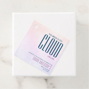 Cloud Nine Pastel Purple Blue Dreamy Bridal Shower Favour Tags