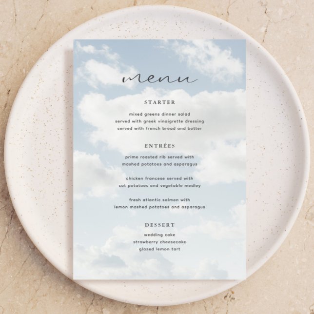 Cloud Nine Theme Cloud 9 Bridal Shower Bar Menu (Creator Uploaded)