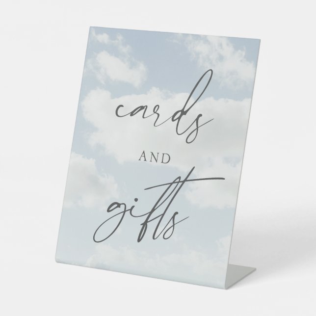 Cloud Nine Theme Cloud 9 Cards and Gifts  Pedestal Sign (Front)