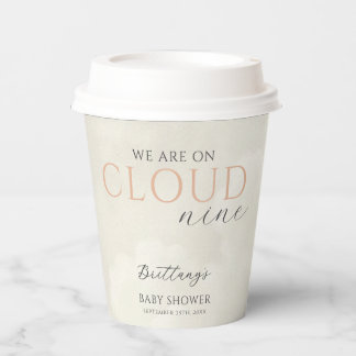 Cloud Nine White Clouds Baby Shower Paper Cups