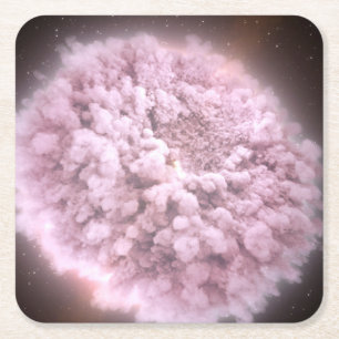 Cloud Of Debris From Two Neutron Stars Square Paper Coaster