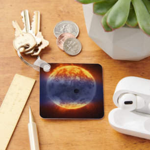Cloud Of Hydrogen Gas Off Exoplanet Gj 3470b Key Ring