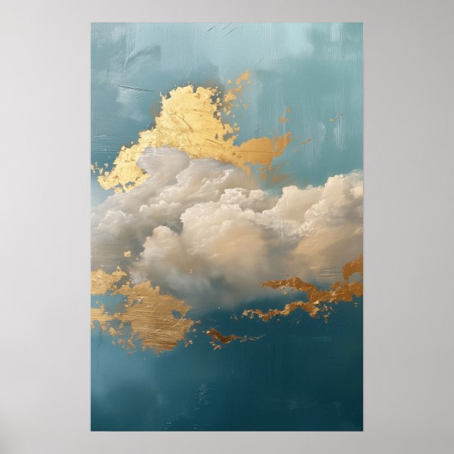 Cloud painting & gold details poster (Front)