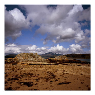 Cloud passing over Blabheinn Isle of Skye Scotland Poster