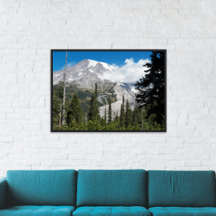 Cloud Passing Over Mount Rainier Photo Print
