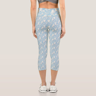 Cloud Pattern Capri Leggings