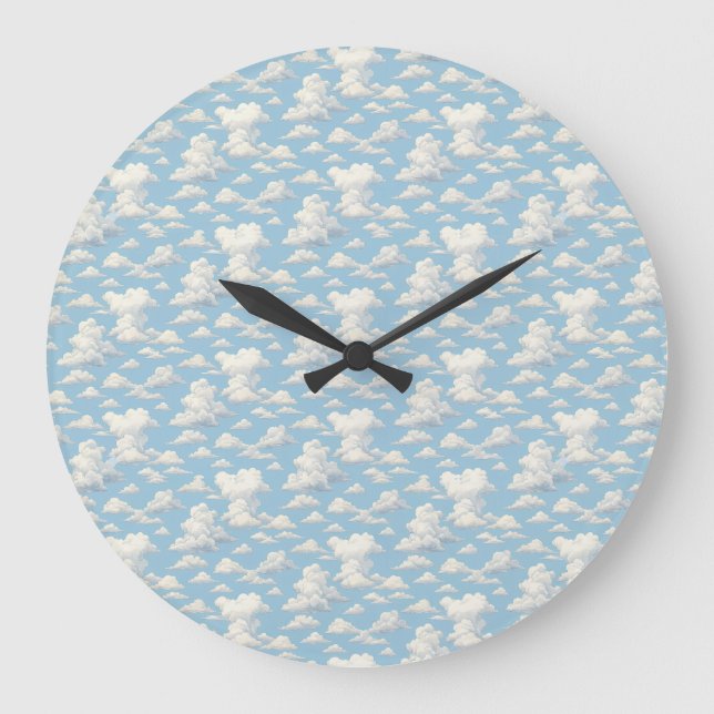 Cloud Pattern  Large Clock (Front)