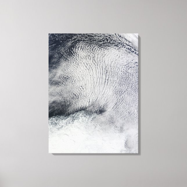Cloud patterns and sea ice in the Southern Ocea Canvas Print (Front)