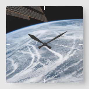 Cloud Patterns South Of The Aleutian Islands. Square Wall Clock