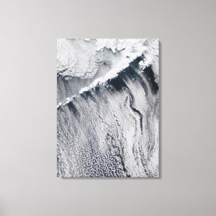 Cloud patterns visible over the Aleutian Island Canvas Print