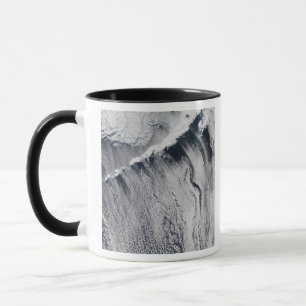 Cloud patterns visible over the Aleutian Island Mug