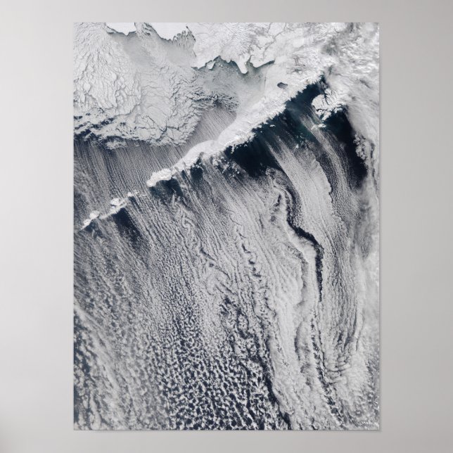 Cloud patterns visible over the Aleutian Island Poster (Front)