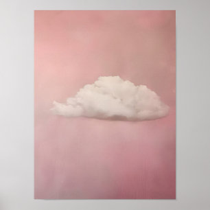 Cloud Print Moody Cloud Painting Pink Wall Art Pin