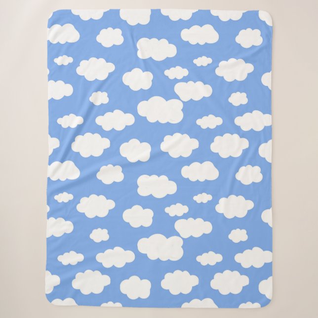 Cloud Print Sherpa Blanket (Front)