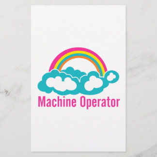 Cloud Rainbow Machine Operator Stationery