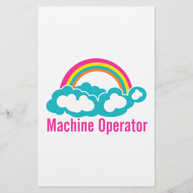 Cloud Rainbow Machine Operator Stationery (Front)