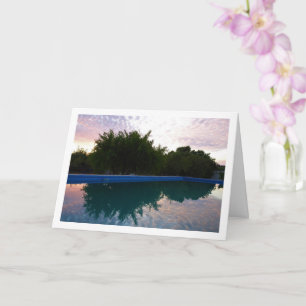 Cloud Reflection in Pool Card