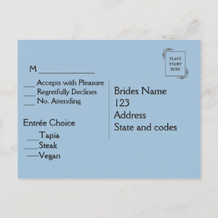 Cloud RSVP with Menu Choices 