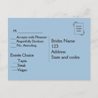 Cloud RSVP with Menu Choices