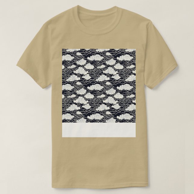 Cloud Seamless Pattern Sky Cloudscape Floating Day T-Shirt (Design Front)
