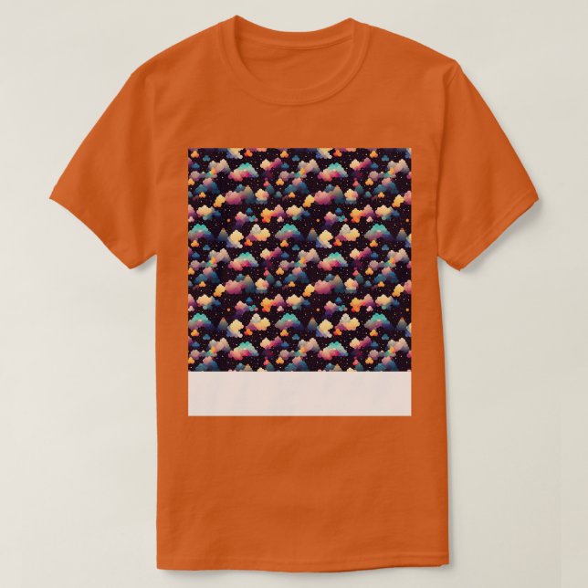 Cloud Seamless Pattern Sky Cloudscape Floating Day T-Shirt (Design Front)