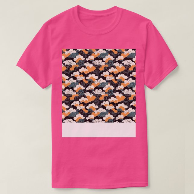 Cloud Seamless Pattern Sky Cloudscape Floating Day T-Shirt (Design Front)