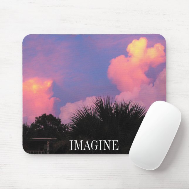 Cloud Shapes Mouse Mat (With Mouse)