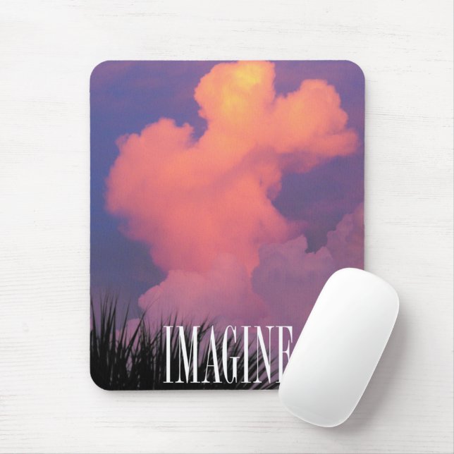 Cloud Shapes Mouse Mat (With Mouse)