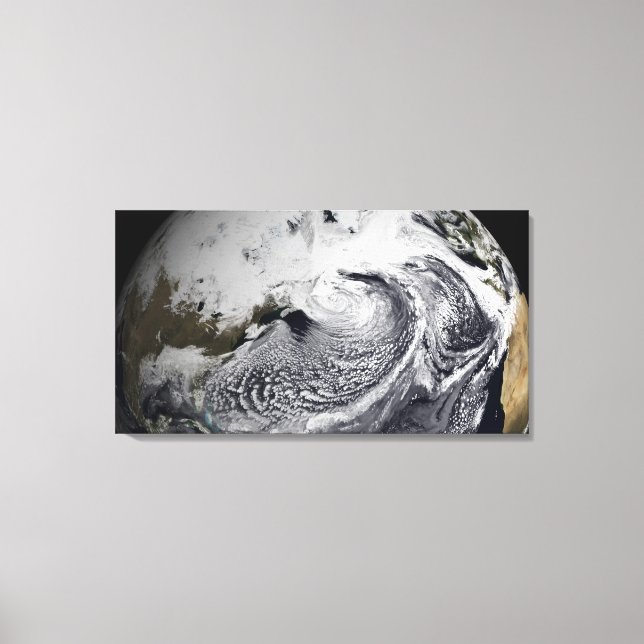 Cloud simulation of a single day 2 canvas print (Front)