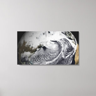 Cloud simulation of a single day 2 canvas print
