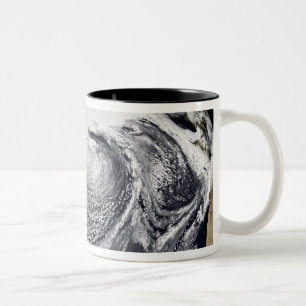 Cloud simulation of a single day 3 Two-Tone coffee mug