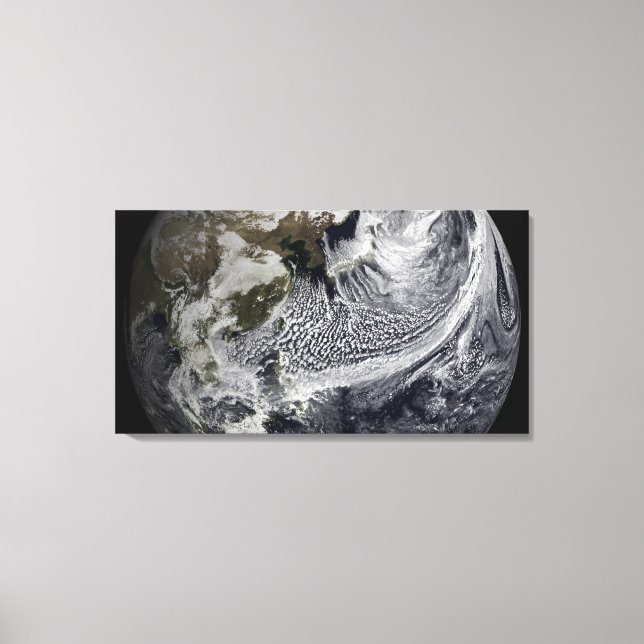 Cloud simulation of a single day 4 canvas print (Front)