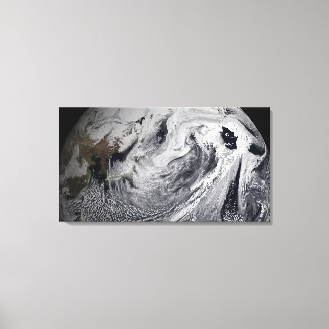 Cloud simulation of a single day 4 canvas print (Front)