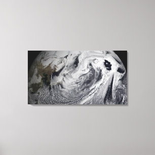 Cloud simulation of a single day 4 canvas print