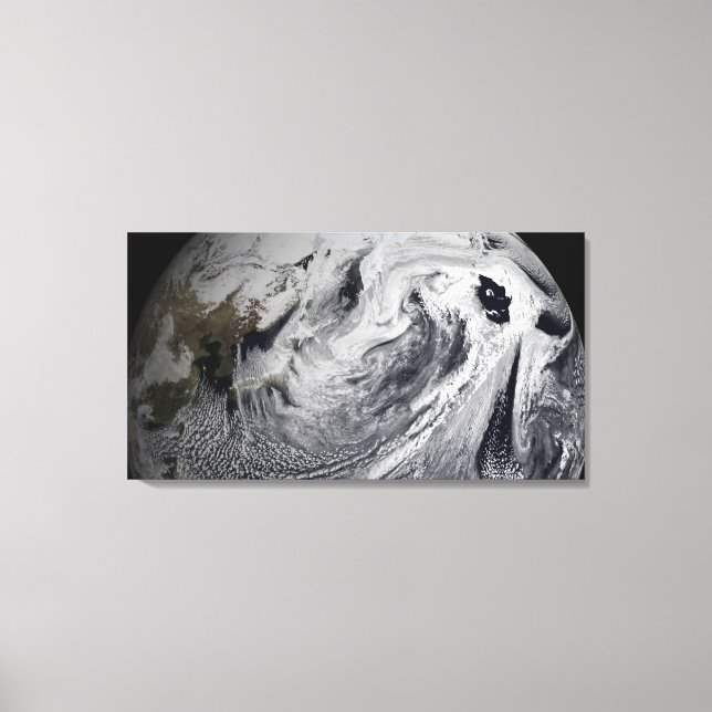 Cloud simulation of a single day canvas print (Front)
