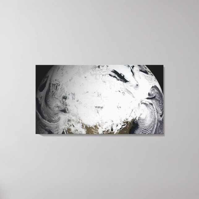 Cloud simulation of a single day canvas print (Front)